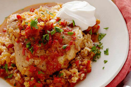 Chicken and Rice Paprikash Casserole