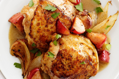 Honey-Mustard Chicken and Apples