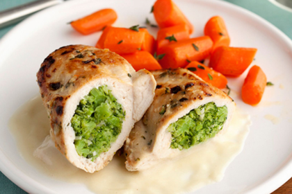 Stuffed Chicken Divan with a Sherry Dijon Sauce